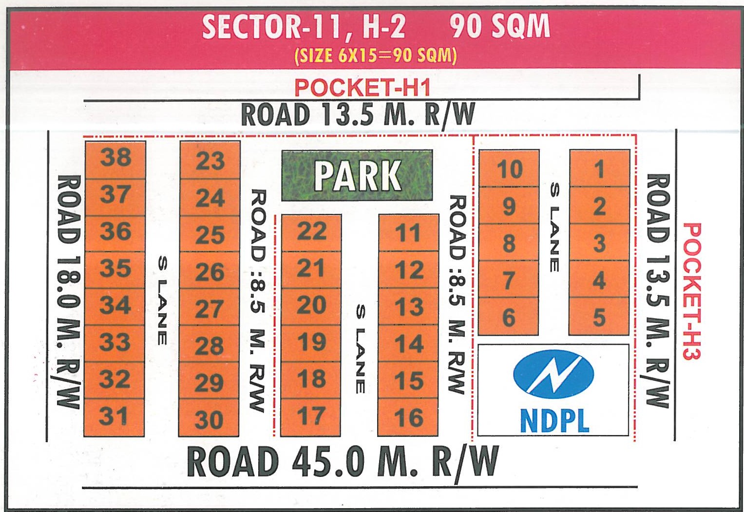 Pocket H2 pocket layout map