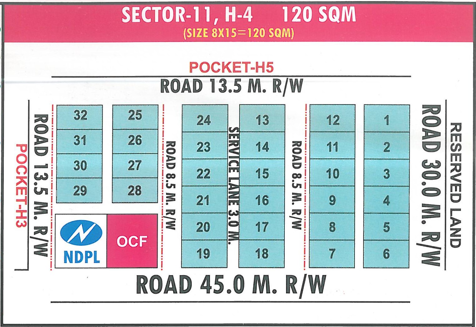 Pocket H4 pocket layout map