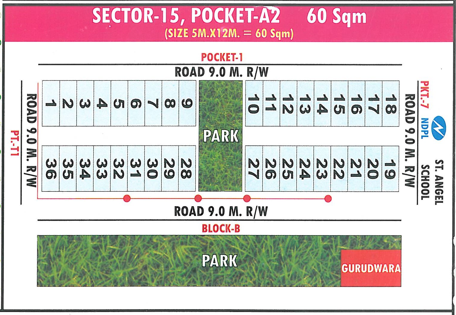 Pocket A2 pocket layout map