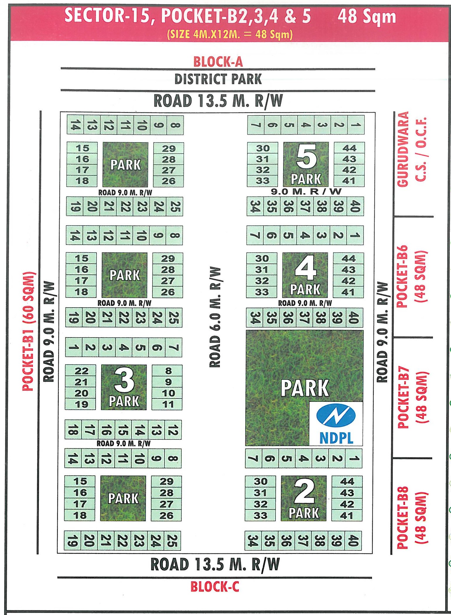Pocket B2 pocket layout map